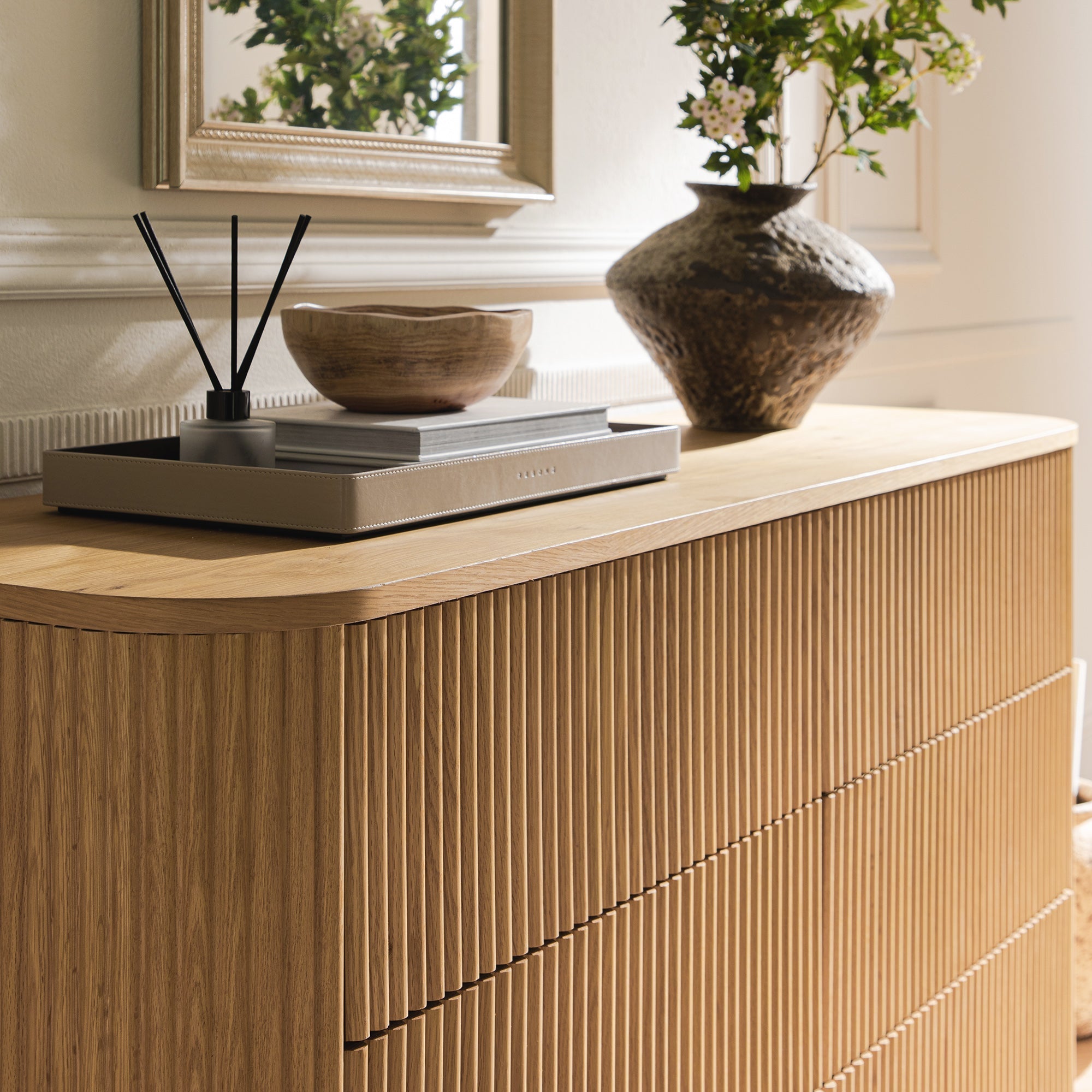 Maru 6 Drawer Dresser, Oak