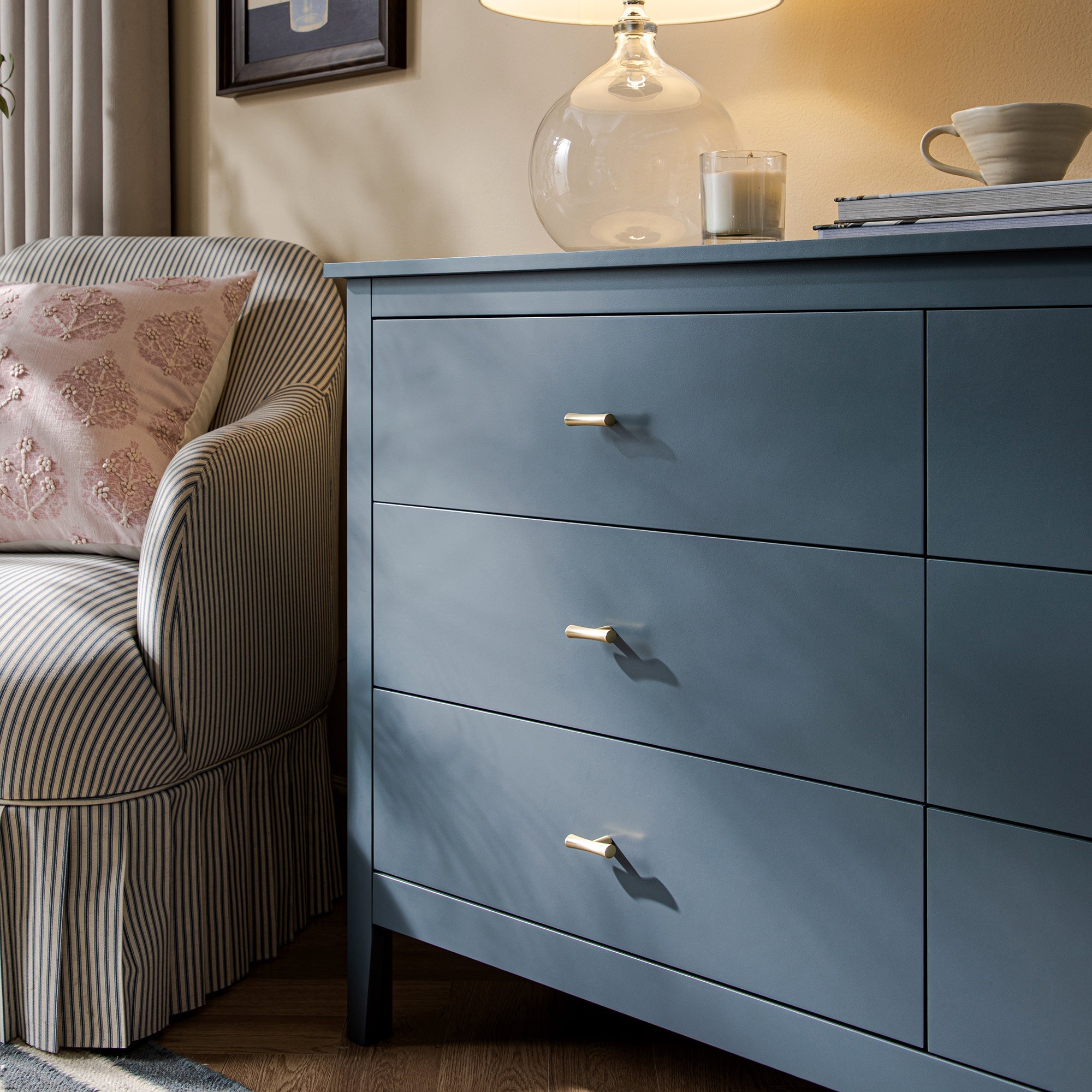 Oakham 6-Drawer Dresser, Stormy Blue