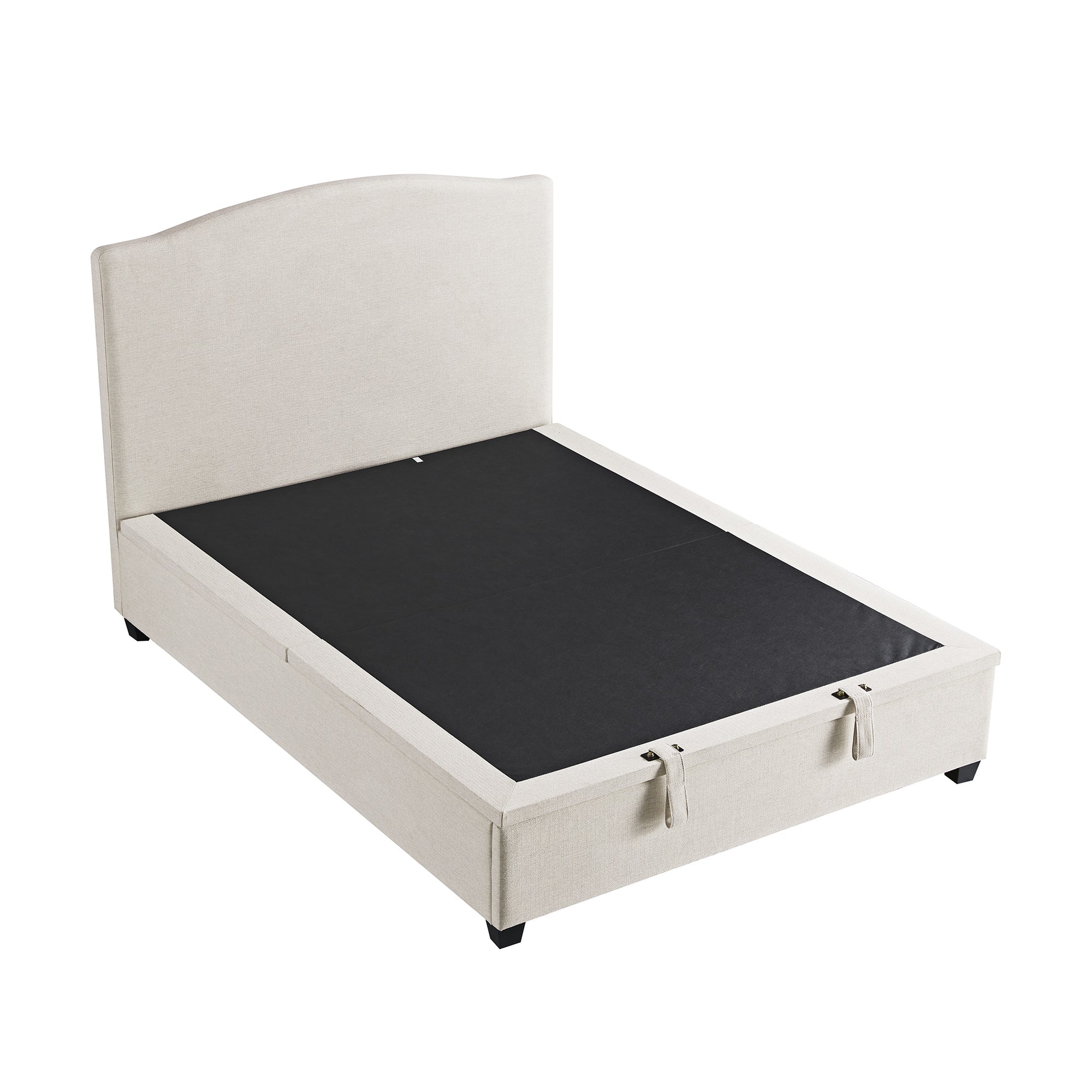 Chilworth Upholstered Ottoman Storage Bed, Ivory Weave Fabric