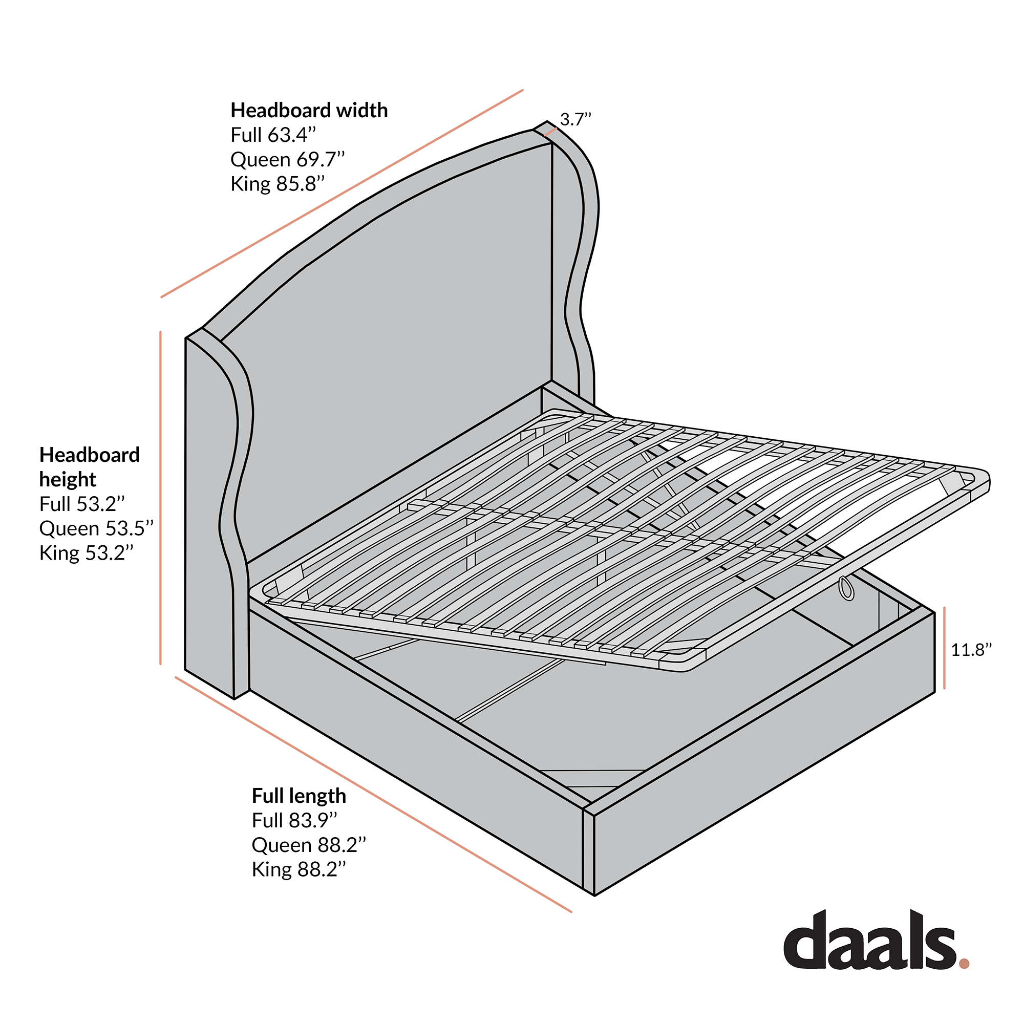Kimberly Winged Upholstered Storage Bed, Taupe Velvet