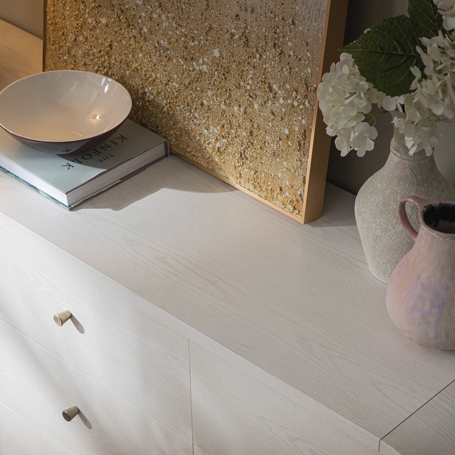 Maude 9 Drawer Dresser, Washed White Ash